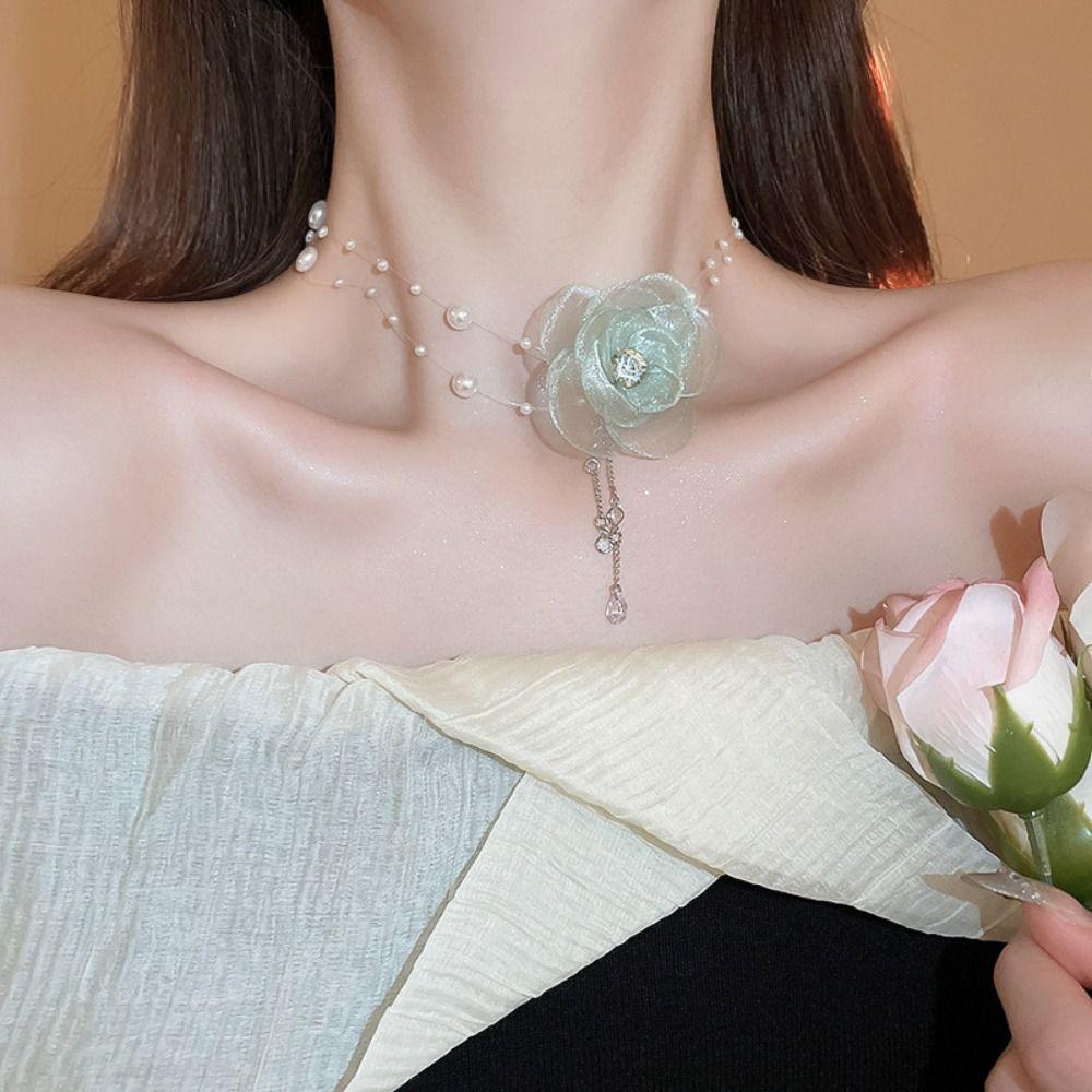Minority Design Fairy Flower Choker Pearls Lace Necklace Sweet Mesh Flower Earrings Gift Necklace
Minority Design Fairy Flower Choker Pearls Lace Necklace Sweet Mesh Flower Earrings Gift Necklace