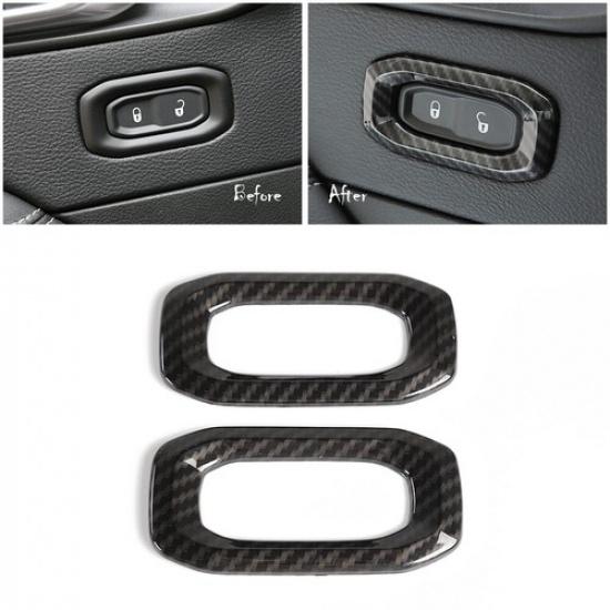 Inner Door Lock Switch Button Trim Cover for 2018+ Jeep Wrangler JL Carbon Fiber
Inner Door Lock Switch Button Trim Cover for 2018+ Jeep Wrangler JL Carbon Fiber