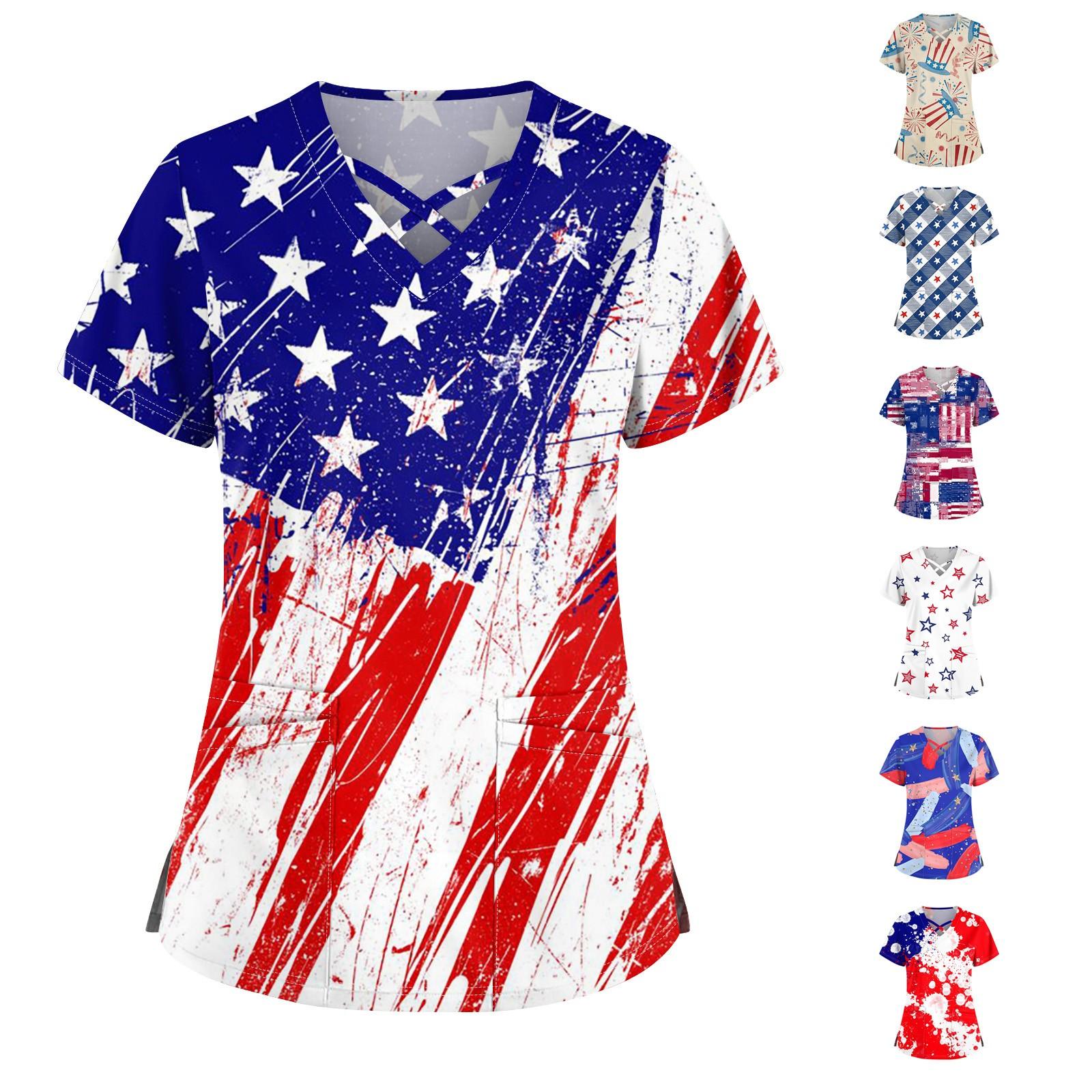 Plus Size Cute Printed Scrub Working Uniform Tops For Women Cross V-Neck Short Sleeve Fun T-Shirts Workwear Tee With Pockets L бежевый 
Plus Size Cute Printed Scrub Working Uniform Tops For Women Cross V-Neck Short Sleeve Fun T-Shirts Workwear Tee With Pockets L бежевый