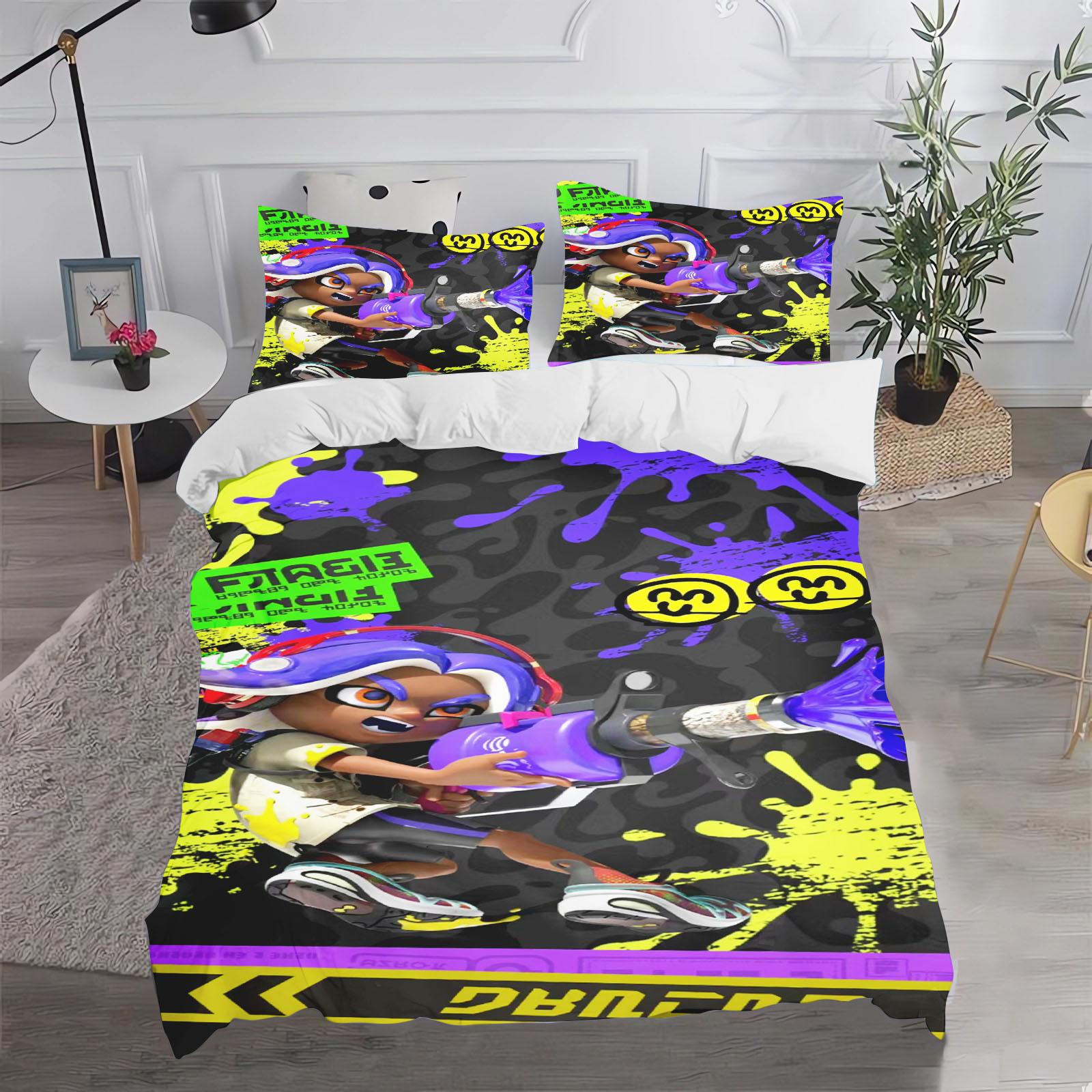 Game Splatoon Anime 100% Polyester Bedding Set Duvet Cover Set Printed Cartoon Home Decor EU Single(135*200cm)3pcs
Game Splatoon Anime 100% Polyester Bedding Set Duvet Cover Set Printed Cartoon Home Decor EU Single(135*200cm)3pcs