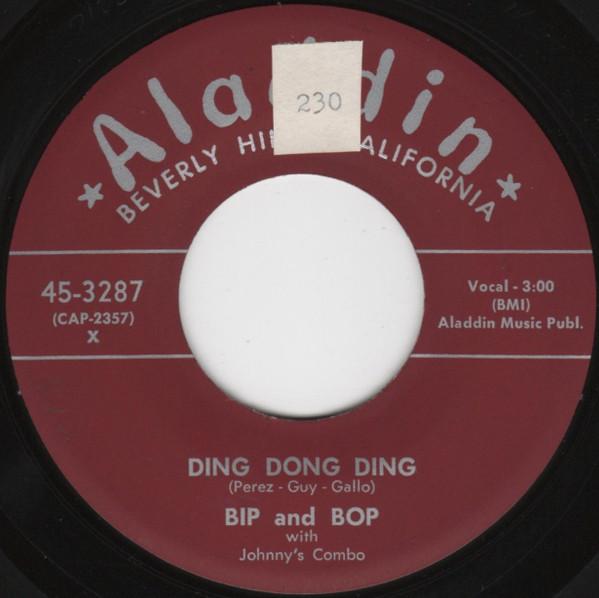 7inch Record BIP & BOP, JOHNNY S COMBO - Ding Dong Ding / Du Wada Du 453287 Aladdin 1955 US Blues Used
7inch Record BIP & BOP, JOHNNY S COMBO - Ding Dong Ding / Du Wada Du 453287 Aladdin 1955 US Blues Used