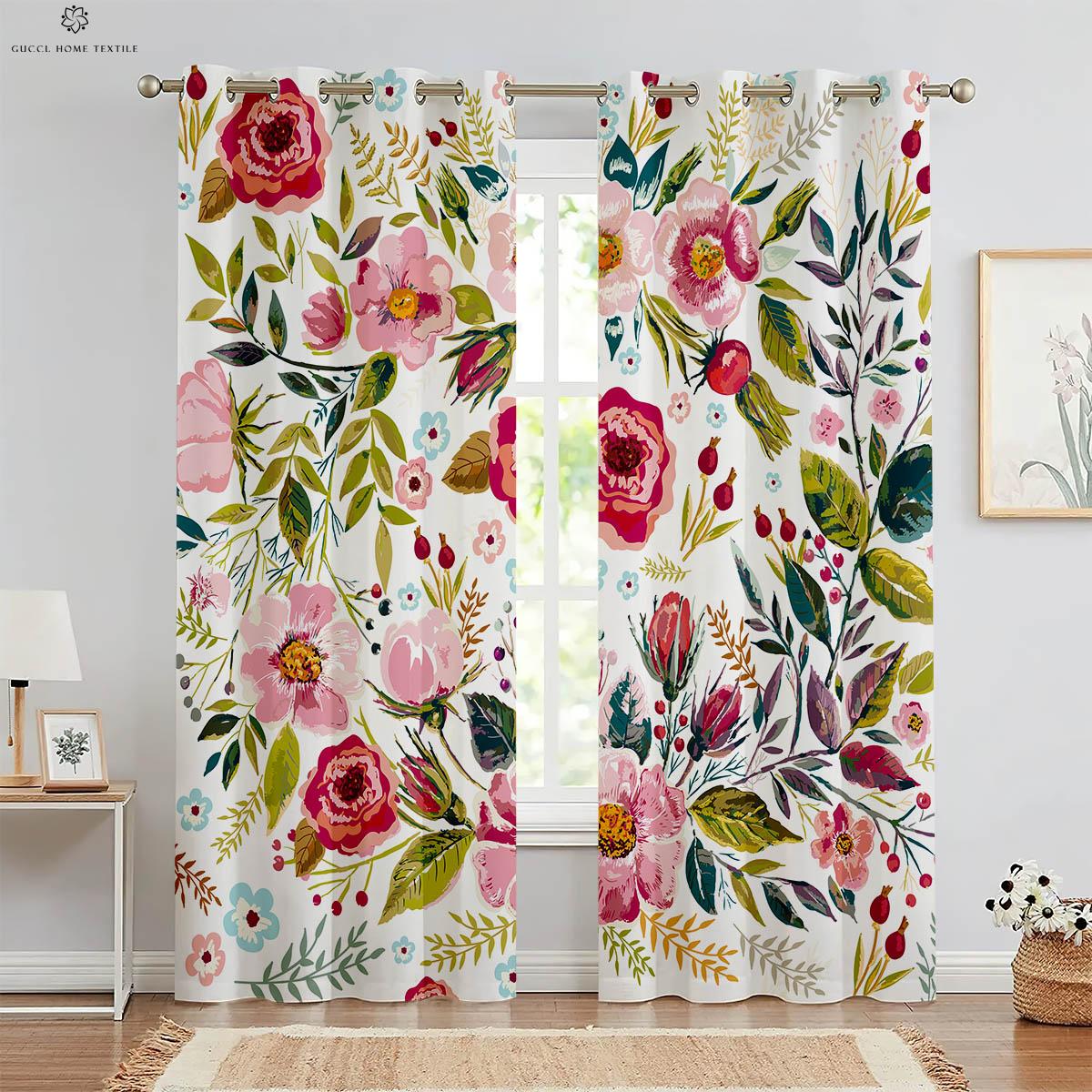 Set Of 2 Vintage Flower Printed Curtains Suitable Bedroom Living Room Kitchen Decorative Curtain For Sitting Made Polyester Machine Washable W100*H130(CM)-Grommet top&2PCS
Set Of 2 Vintage Flower Printed Curtains Suitable Bedroom Living Room Kitchen Decorative Curtain For Sitting Made Polyester Machine Washable W100*H130(CM)-Grommet top&2PCS