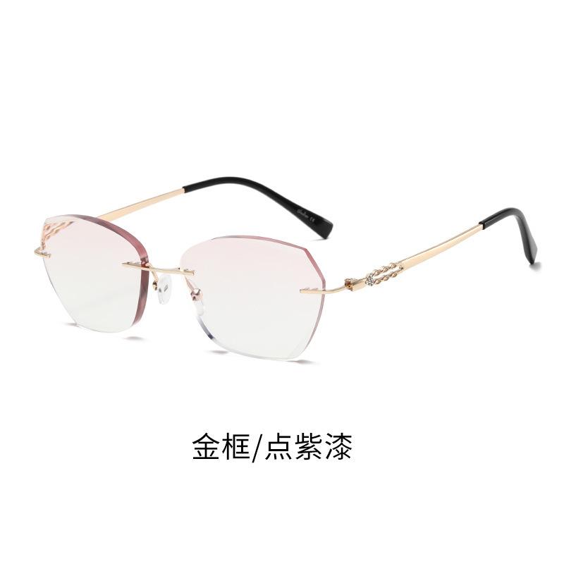 Gold silk diamond trimmed rimless reading glasses women s gold pure desire point diamond high definition anti-blue reading glasses old 100 degrees
Gold silk diamond trimmed rimless reading glasses women s gold pure desire point diamond high definition anti-blue reading glasses old 100 degrees
