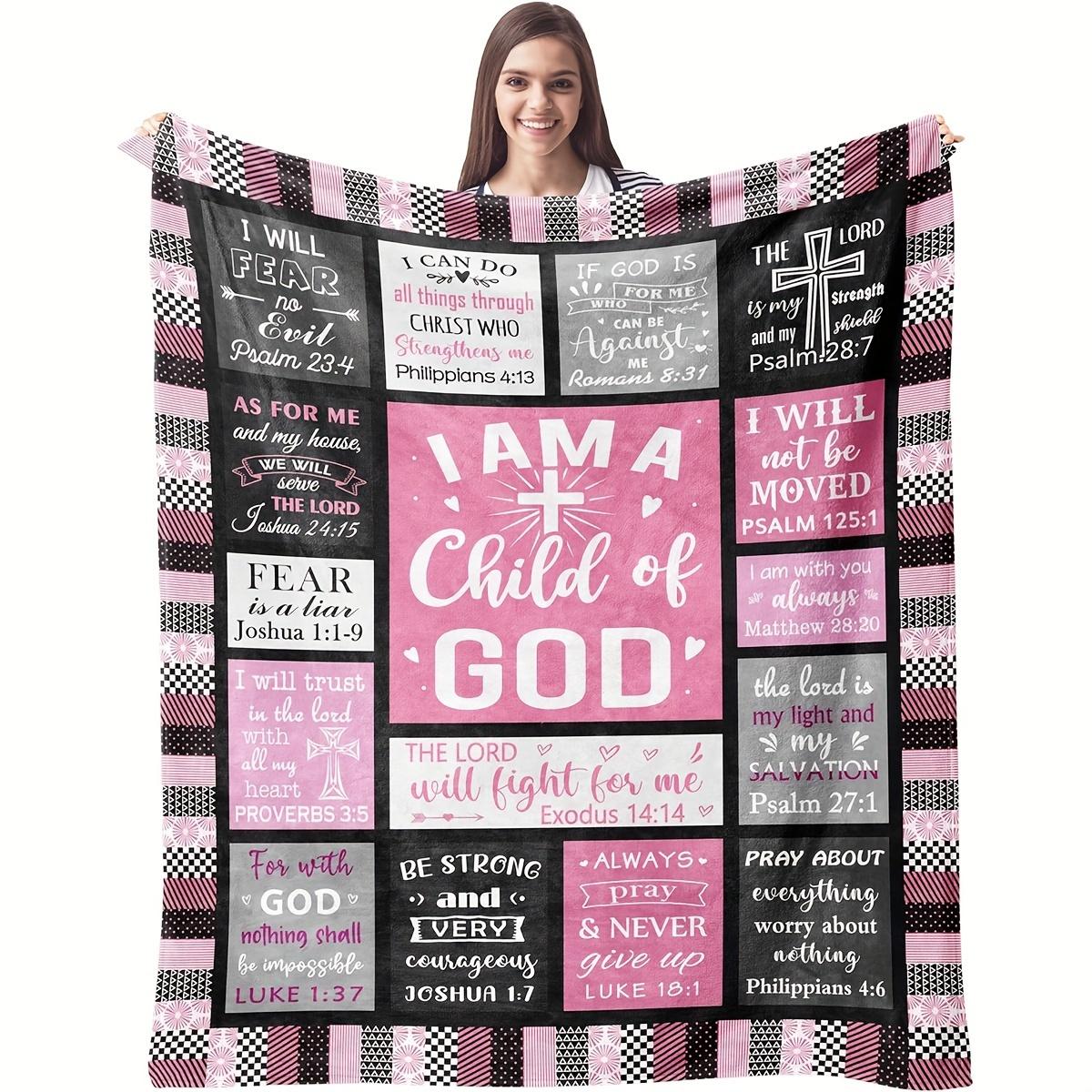 1pc Christian Women S Gift I Am God S Child Flannel Blanket, Lunch Rest Cover Blanket, Sofa, Bedding Supplies 100x150cm
1pc Christian Women S Gift I Am God S Child Flannel Blanket, Lunch Rest Cover Blanket, Sofa, Bedding Supplies 100x150cm