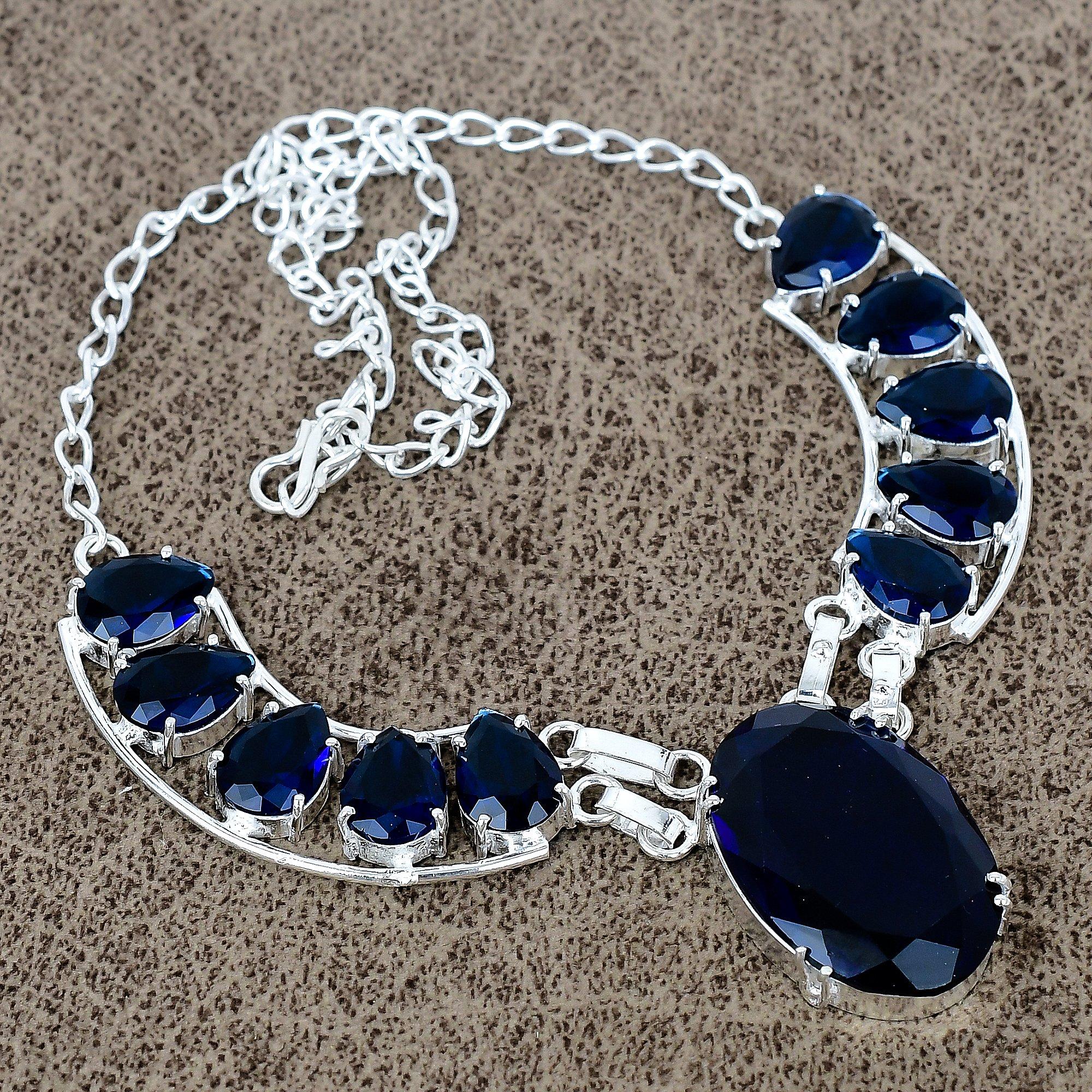 Iolite Quartz Gemstone Handmade 925 Sterling Silver Jewelry Necklace 18 KKG-422
Iolite Quartz Gemstone Handmade 925 Sterling Silver Jewelry Necklace 18 KKG-422