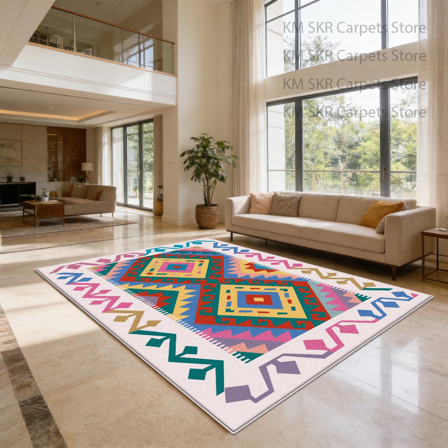 Ethnic Geometric Living Room Carpet Decoration Home Washable Antiskid Bedroom Kitchen Rug Soft Fluffy Office Luxury Floor Mats 60x90cm
Ethnic Geometric Living Room Carpet Decoration Home Washable Antiskid Bedroom Kitchen Rug Soft Fluffy Office Luxury Floor Mats 60x90cm