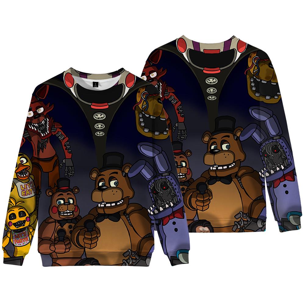 Весенне-осенняя толстовка с круглым вырезом в стиле аниме Five Nights At Freddys, толстовка с принтом, большой размер для мужчин, пуловер унисекс
Весенне-осенняя толстовка с круглым вырезом в стиле аниме Five Nights At Freddys, толстовка с принтом, большой размер для мужчин, пуловер унисекс
