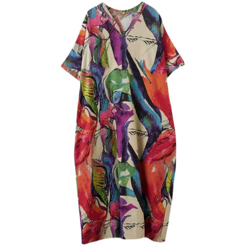 Short Sleeve Cotton Linen Vintage Dresses for Women Casual Maxi Long Loose Summer Beach Dress Elegant Clothing XXL червоний
Short Sleeve Cotton Linen Vintage Dresses for Women Casual Maxi Long Loose Summer Beach Dress Elegant Clothing XXL червоний
