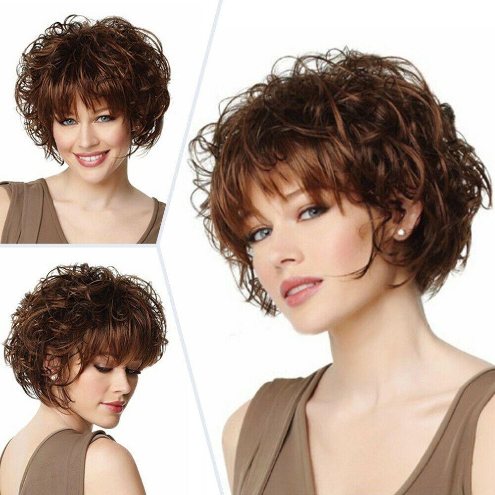 Resistant Heat Hairstyle Female Cosplay Natural Short Curly Wigs With Bangs Full Wigs Wavy Wigs коричневий
Resistant Heat Hairstyle Female Cosplay Natural Short Curly Wigs With Bangs Full Wigs Wavy Wigs коричневий