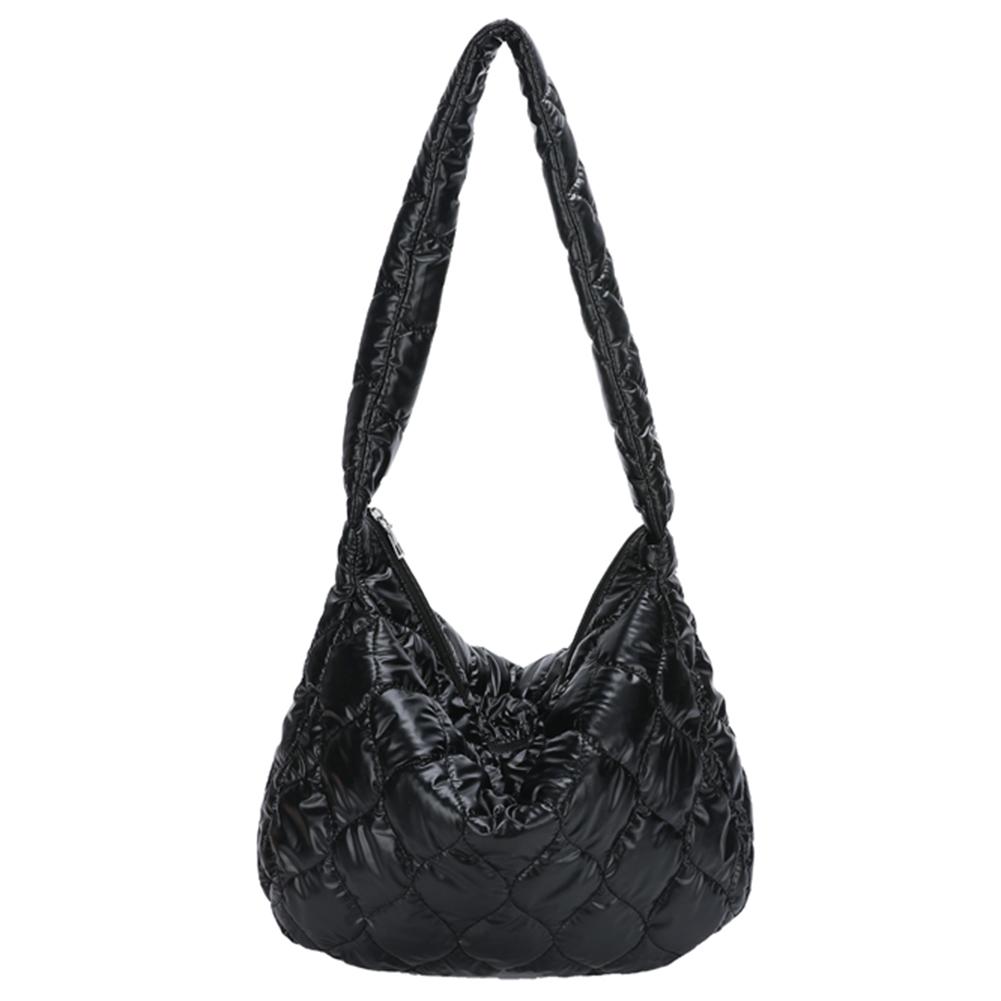Fashion Quilted Cotton Padded Nylon Messenger Bag Women Large Capacity Shoulder Bag Solid Color Zipper Designer Top-handle Bags KTB чорний
Fashion Quilted Cotton Padded Nylon Messenger Bag Women Large Capacity Shoulder Bag Solid Color Zipper Designer Top-handle Bags KTB чорний