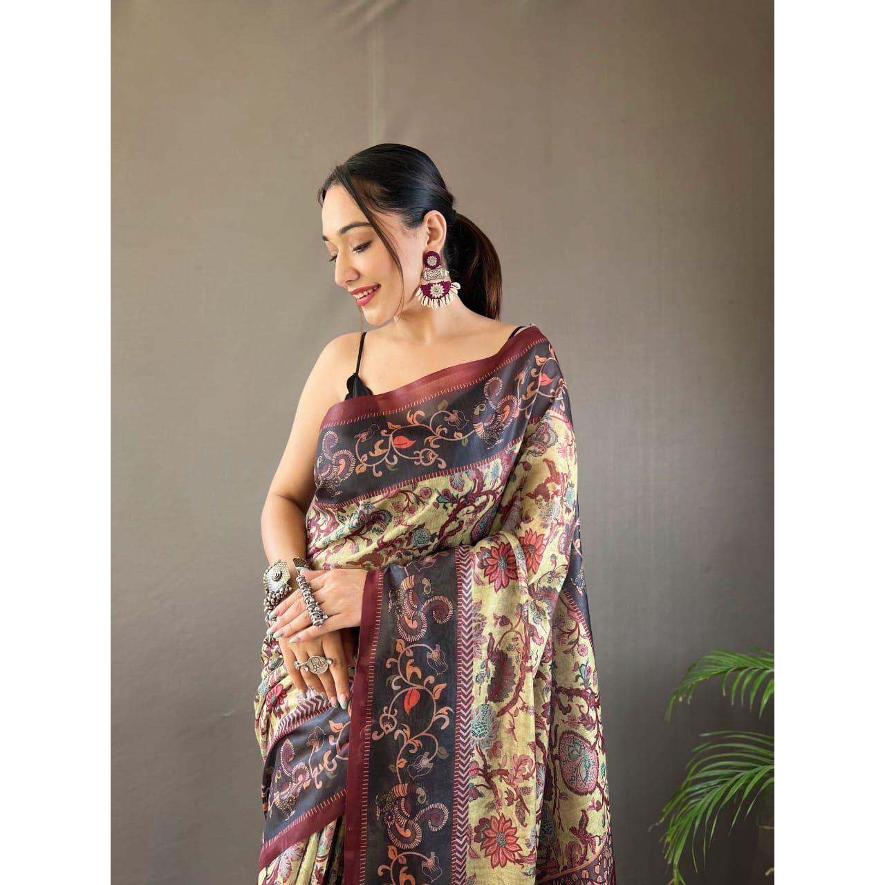 Итальянская технология цифровой печати на хлопчатобумажных тканях. Ткань мягкая и легко драпируется.. Красивая паллу и кайма по всему сари с кисточками
Итальянская технология цифровой печати на хлопчатобумажных тканях. Ткань мягкая и легко драпируется.. Красивая паллу и кайма по всему сари с кисточками