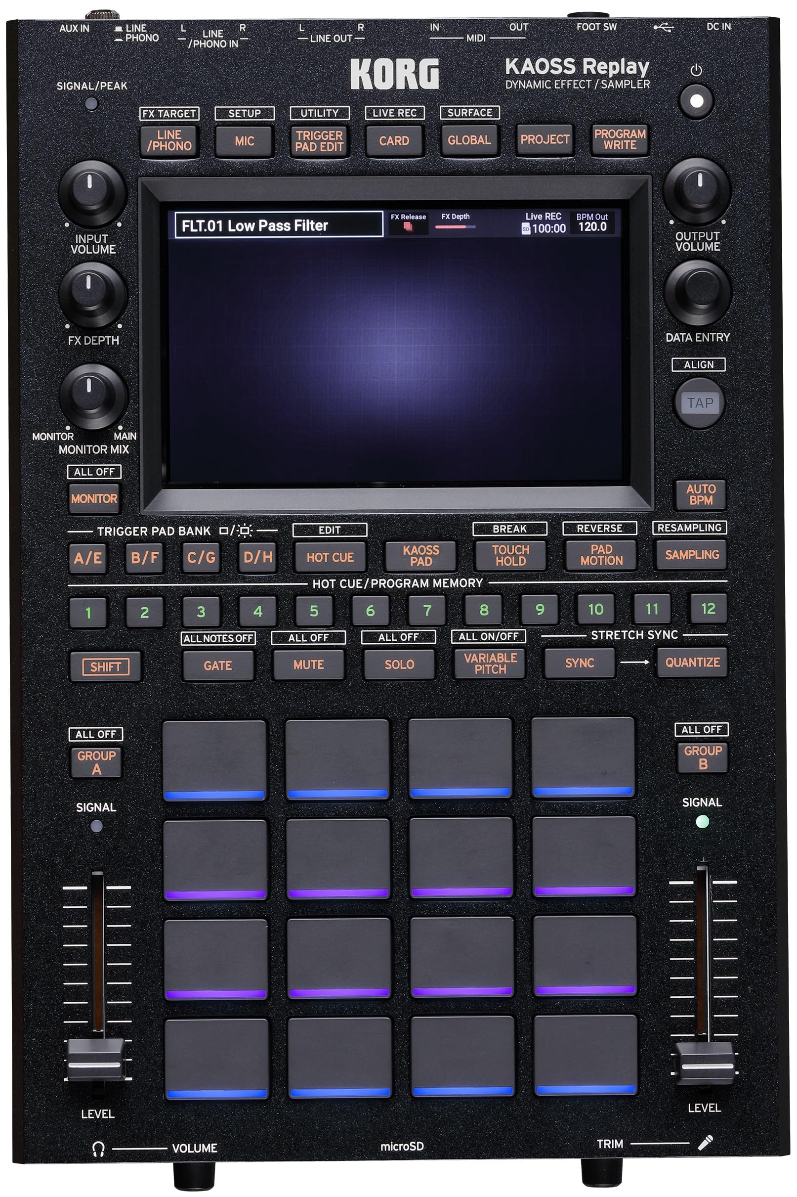 Інструмент для виступу KORG DJ KAOSS Replay DJ Універсальний ефектор/семплер чорний
Інструмент для виступу KORG DJ KAOSS Replay DJ Універсальний ефектор/семплер чорний