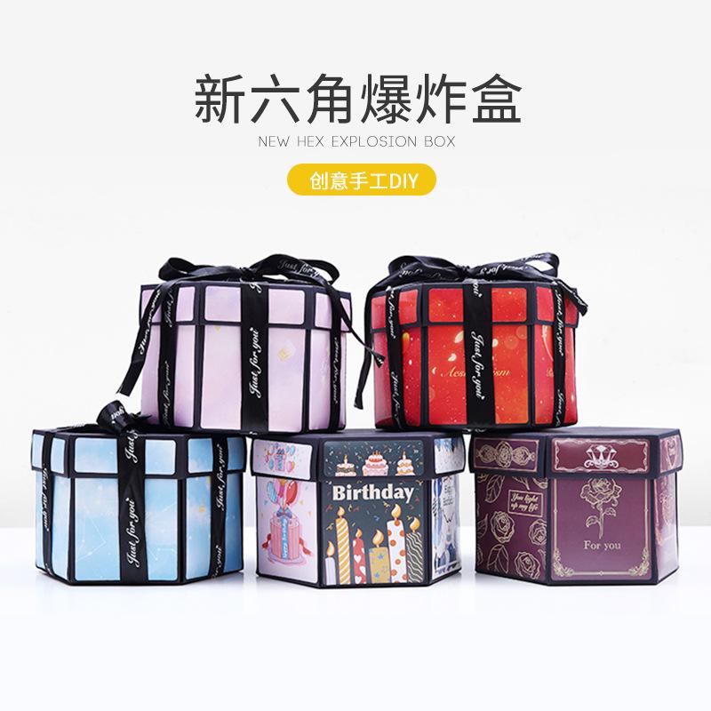 Готовая шестиугольная взрывная коробка-сюрприз ручной работы шестиугольная DIYФотоальбом АльбомПодарок на годовщину дня рождения фото 
Готовая шестиугольная взрывная коробка-сюрприз ручной работы шестиугольная DIYФотоальбом АльбомПодарок на годовщину дня рождения фото