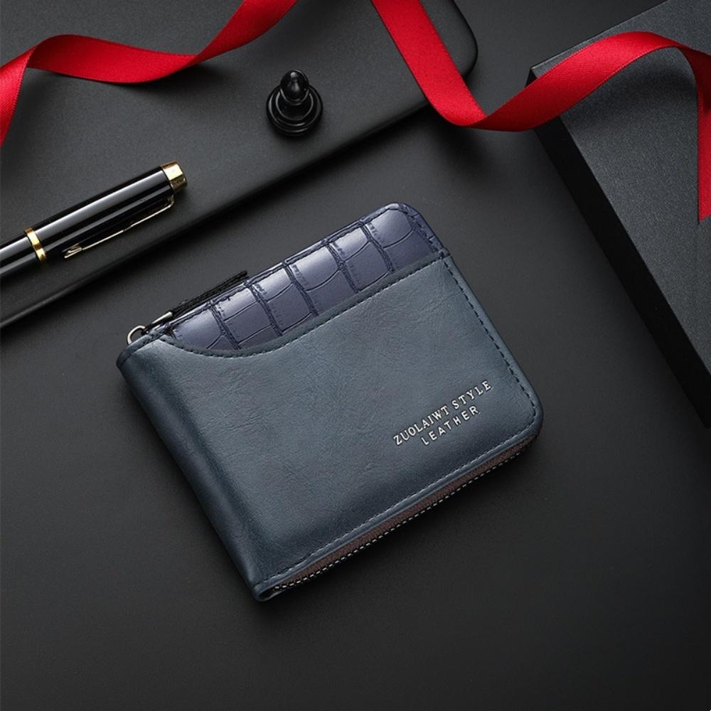 Vintage Men s Short Wallet PU Leather Zipper Folding Wallets Splicing Stone Pattern Large Capacity Coin Purse Multi Card Holder синій
Vintage Men s Short Wallet PU Leather Zipper Folding Wallets Splicing Stone Pattern Large Capacity Coin Purse Multi Card Holder синій