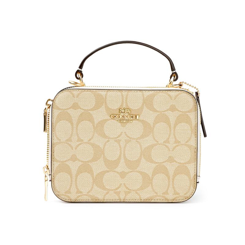 COACH shoulder bag BOX CROSSBODY 18 presbyopia canvas and leather small square camera hand-held crossbody small size women s khaki white color білий
COACH shoulder bag BOX CROSSBODY 18 presbyopia canvas and leather small square camera hand-held crossbody small size women s khaki white color білий