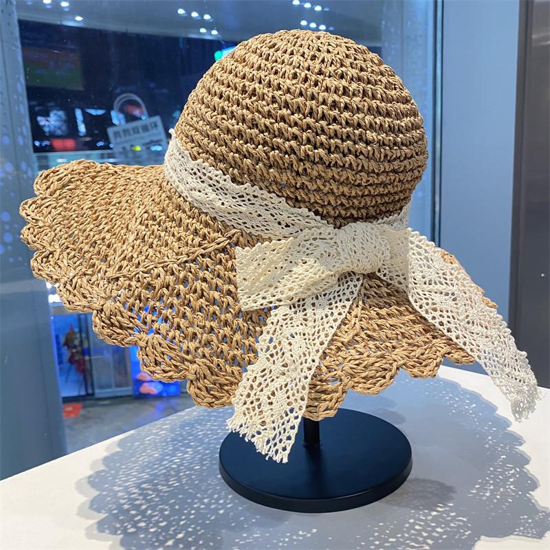 Women s Spring Summer Big Brimmed Beach Hat Lace Bow Grass Woven Versatile Sun Hat for Leisure Outdoor Beachwear Adult 56-58cm
Women s Spring Summer Big Brimmed Beach Hat Lace Bow Grass Woven Versatile Sun Hat for Leisure Outdoor Beachwear Adult 56-58cm