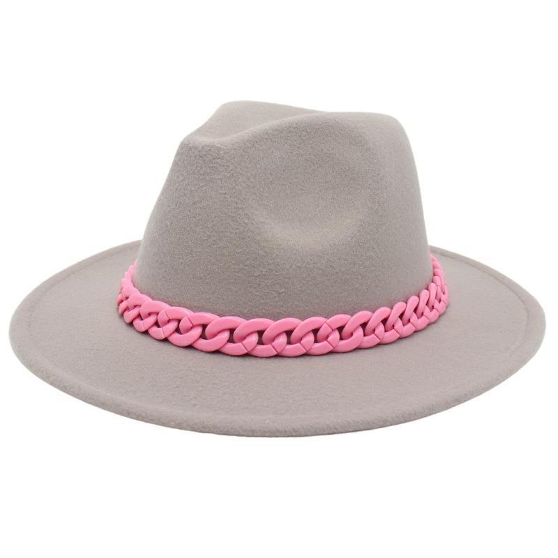 Pink Acrylic Top Hat, Big Brim Jazz Hat, British Felt Hat, 26-Color Hat. L(58-60cm) світло-сірого кольору
Pink Acrylic Top Hat, Big Brim Jazz Hat, British Felt Hat, 26-Color Hat. L(58-60cm) світло-сірого кольору