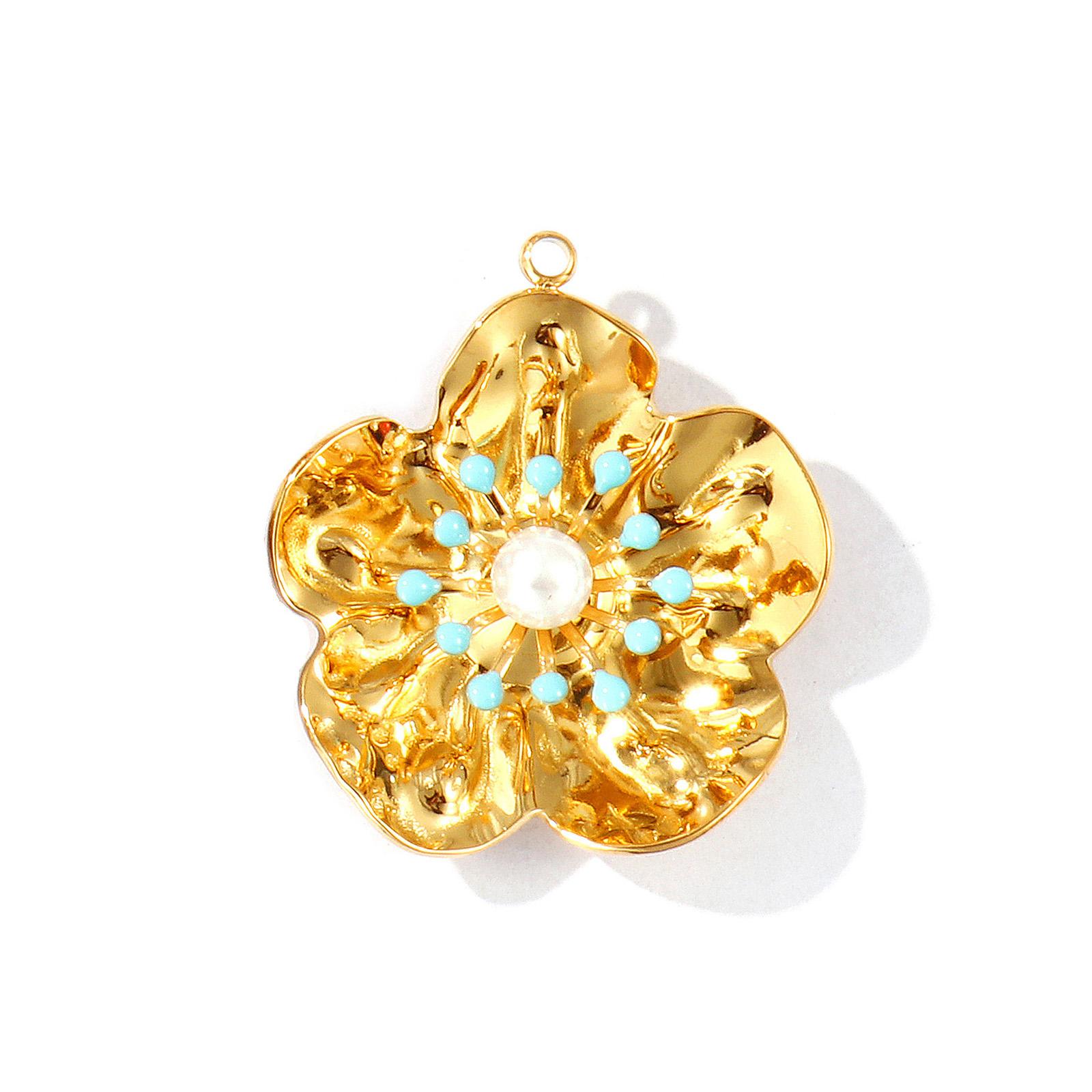 2pcs New Stainless Steel Charms 18K Gold Plated Flower Multicolor Acrylic Imitation Pearl Pendants DIY Necklace Jewelry Findings
2pcs New Stainless Steel Charms 18K Gold Plated Flower Multicolor Acrylic Imitation Pearl Pendants DIY Necklace Jewelry Findings