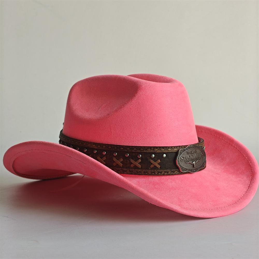 Western Cowboy Hat for Women Men with Shapeable 7.5CM Wide Brim Western Suede Hat for Cowboys and Cowgirls sombrero vaquero 56-58cm
Western Cowboy Hat for Women Men with Shapeable 7.5CM Wide Brim Western Suede Hat for Cowboys and Cowgirls sombrero vaquero 56-58cm