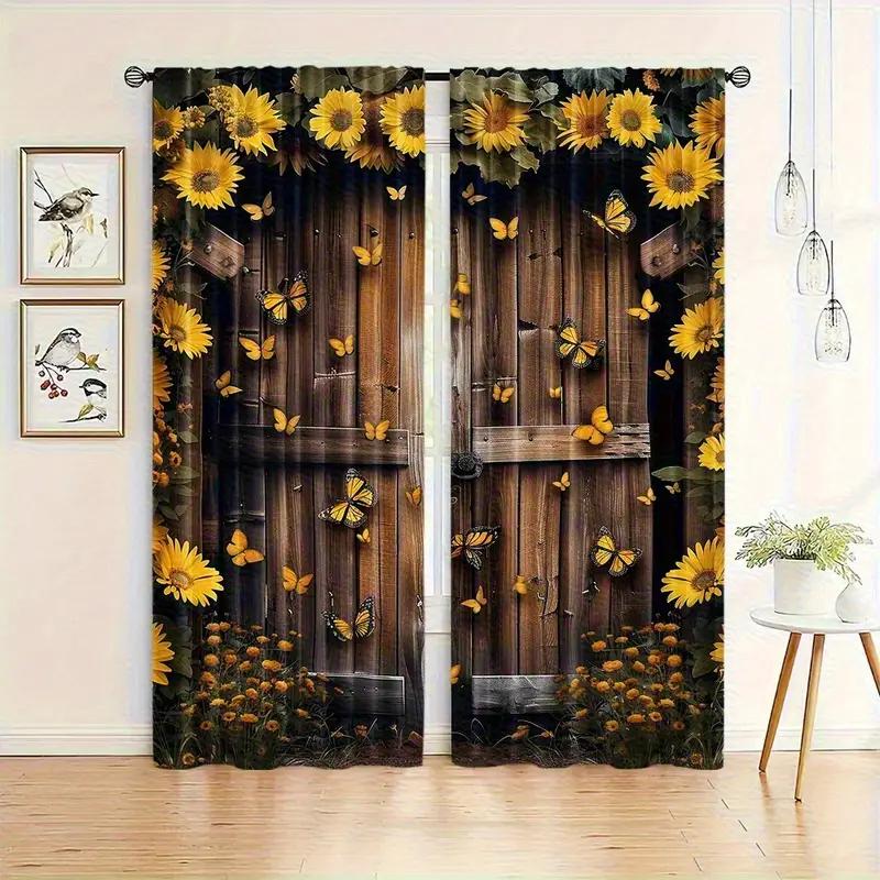 2PCS daisy wooden door printed artistic curtains, pole bag polyester material design, bedroom, home decoration 24x59in(60x150CM)x2&Rod Pocket
2PCS daisy wooden door printed artistic curtains, pole bag polyester material design, bedroom, home decoration 24x59in(60x150CM)x2&Rod Pocket