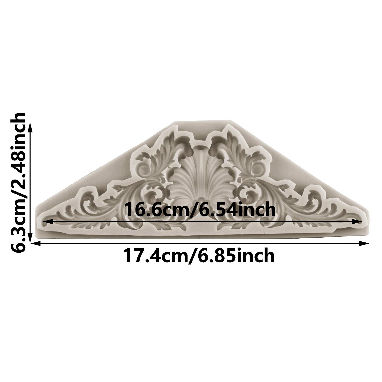 Силиконовая форма в стиле барокко, рельефная прокрутка, кружевные формы для шоколадной помадки для украшения торта, жевательная паста, кекс, топпер, конфеты, шоколад, полимерная глина белый