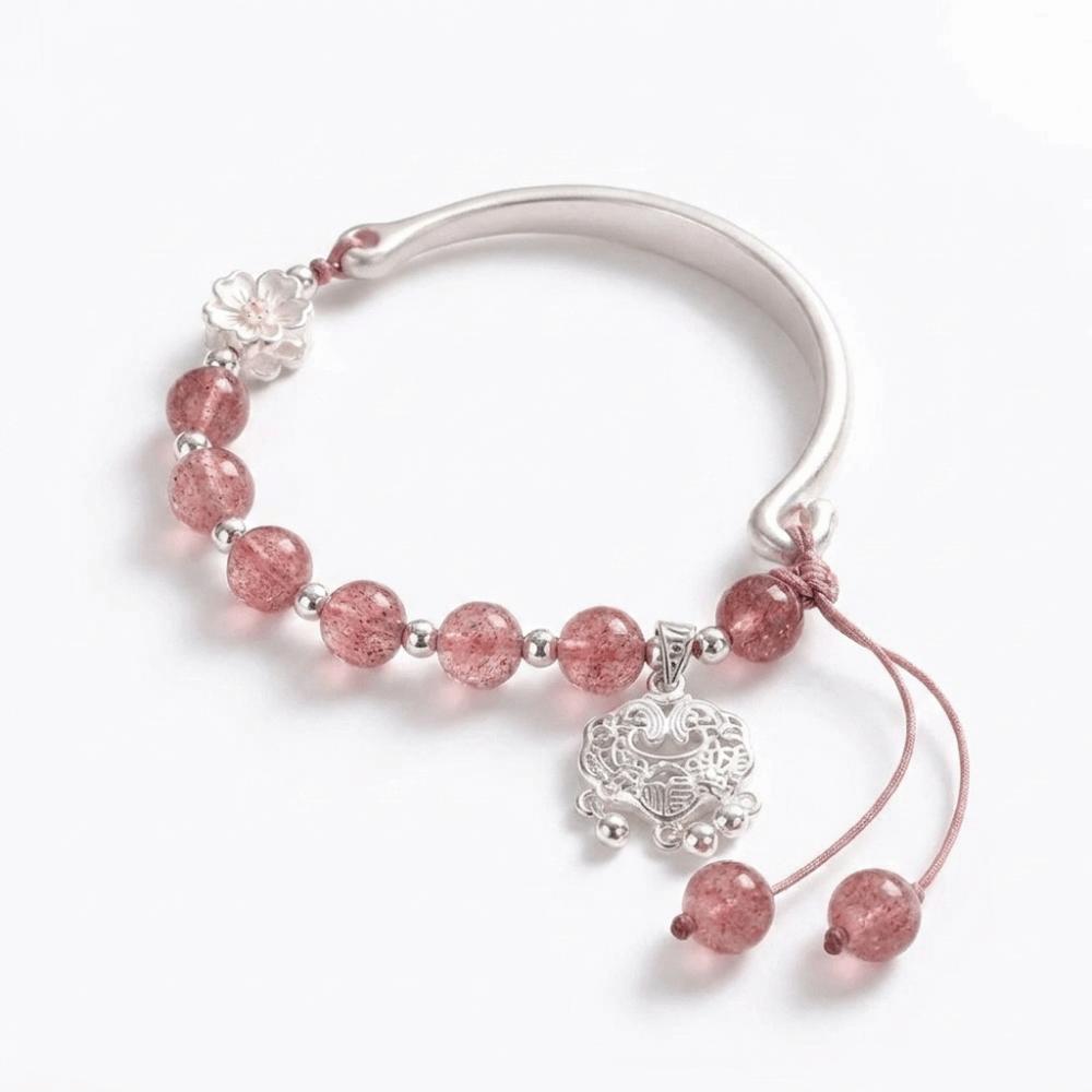 Elegant Retro Tassel Bells Bangle Adjustable Crystal Glass Beaded Bracelet Wedding Pink B
Elegant Retro Tassel Bells Bangle Adjustable Crystal Glass Beaded Bracelet Wedding Pink B