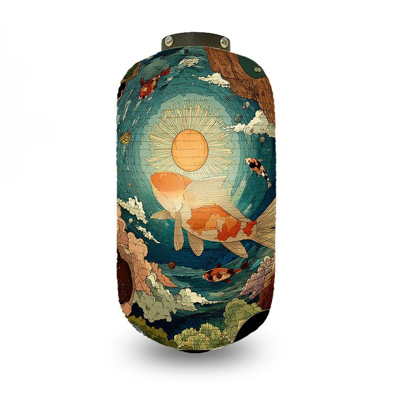 Ukiyo-e Japanese Koi Fish Pattern Lantern Japanese Style Handmade Paper Lantern Cuisine Izakaya Sushi Restaurant Decor Advertis 20x35cm
Ukiyo-e Japanese Koi Fish Pattern Lantern Japanese Style Handmade Paper Lantern Cuisine Izakaya Sushi Restaurant Decor Advertis 20x35cm