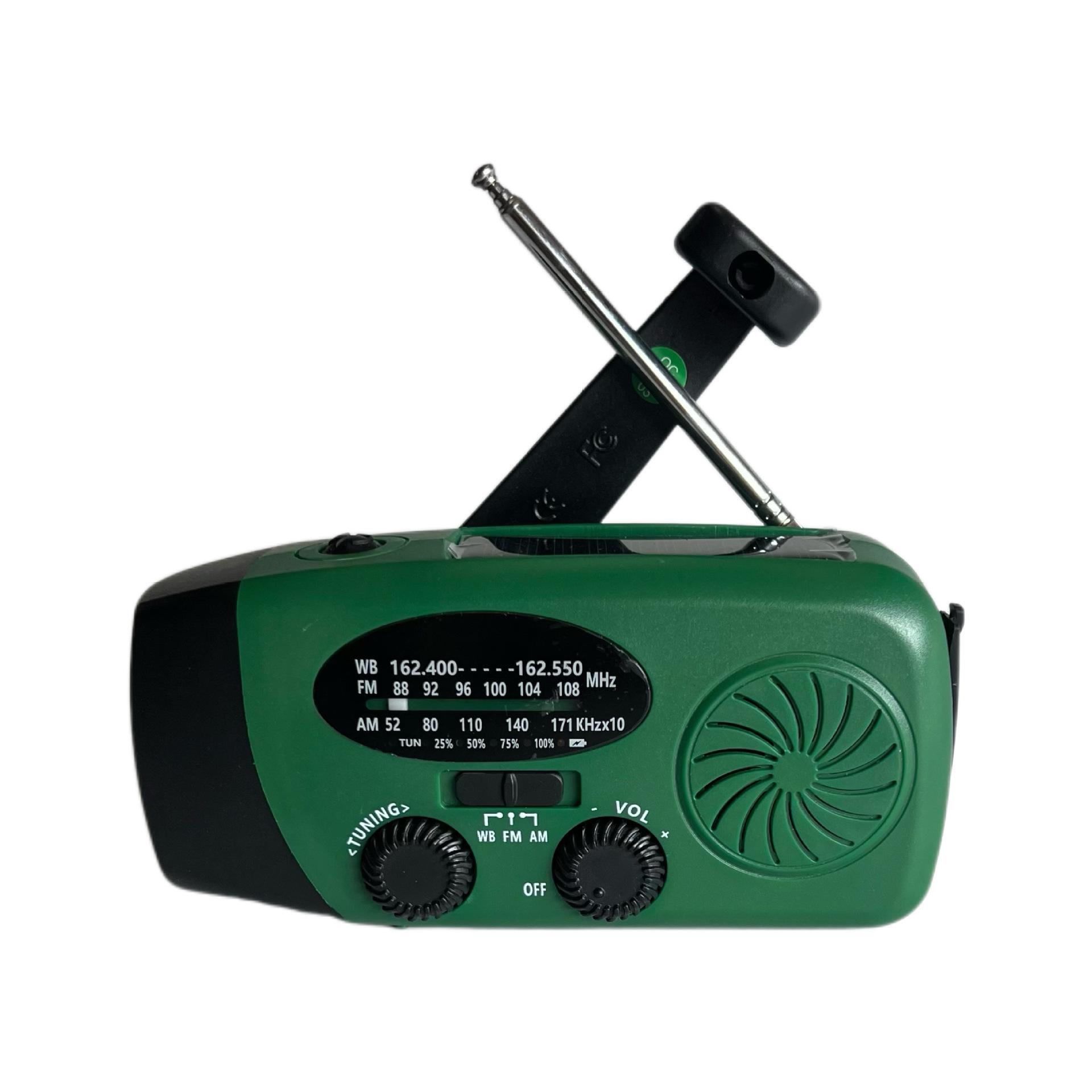 Portable Hand-Crank Solar Radio: Multi-Band Emergency Power US 2000mAh зелений
Portable Hand-Crank Solar Radio: Multi-Band Emergency Power US 2000mAh зелений