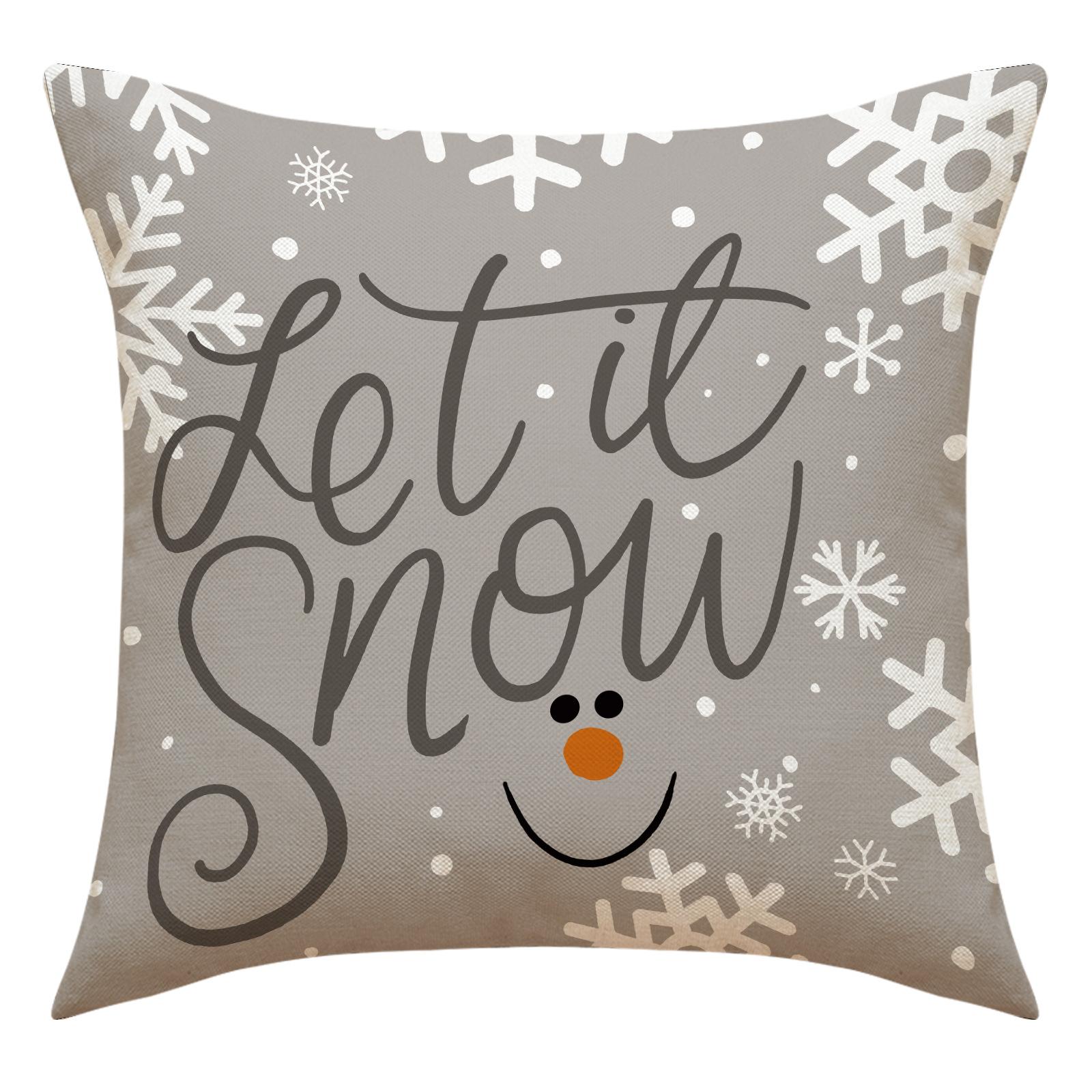 Linen Cartoon Snowman Pillowcase Christmas Decoration Sofa Pillow Linen Breathable Cushion Printed Pillowcase Christmas Gift One Size
Linen Cartoon Snowman Pillowcase Christmas Decoration Sofa Pillow Linen Breathable Cushion Printed Pillowcase Christmas Gift One Size