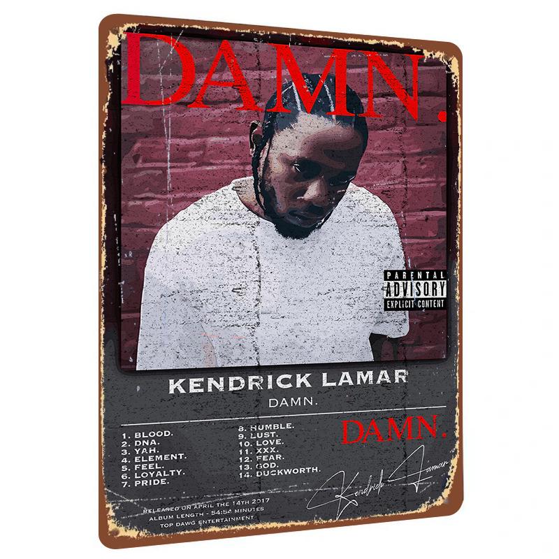 Kendrick Lamar DAMN Album Cover Custom Metal Tin Sign Wall Art Home Decor for Music Fans 20x30cm(7.8x11.8inch)
Kendrick Lamar DAMN Album Cover Custom Metal Tin Sign Wall Art Home Decor for Music Fans 20x30cm(7.8x11.8inch)