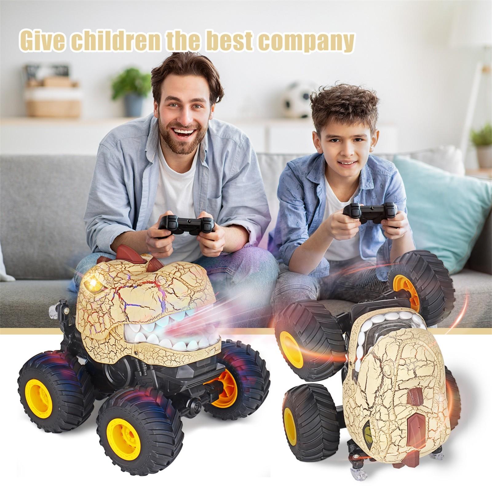 Грузовик с дистанционным управлением Dinosaur Toys 2.4Ghz RC вращающийся на 360° внедорожный трюковой автомобиль с распылителем, светом и звуком One Size жёлтый
Грузовик с дистанционным управлением Dinosaur Toys 2.4Ghz RC вращающийся на 360° внедорожный трюковой автомобиль с распылителем, светом и звуком One Size жёлтый