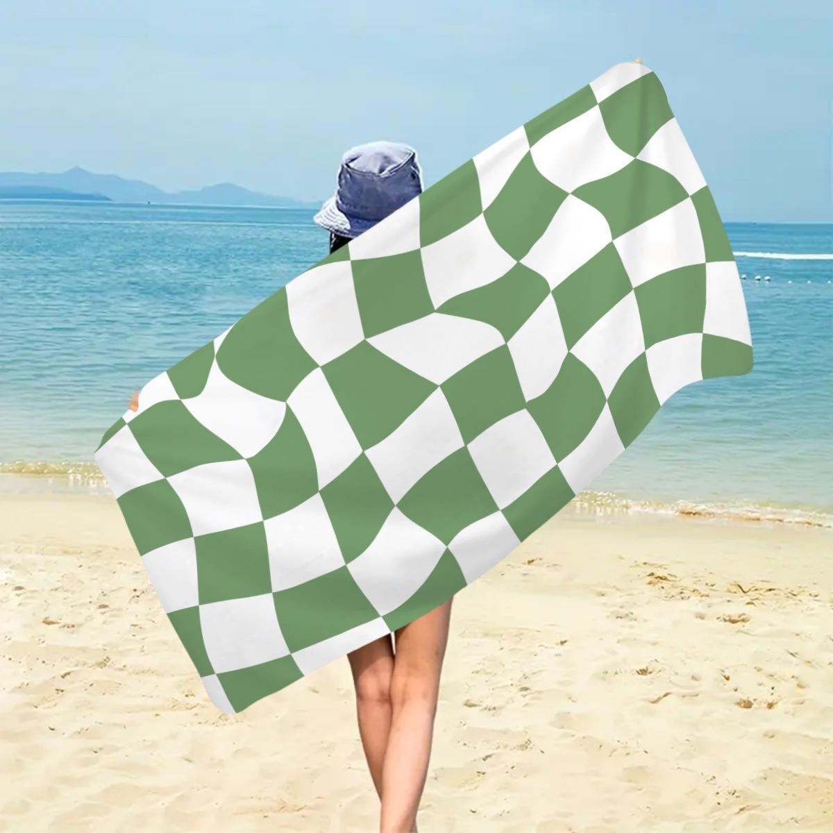 Wavy Black White Checkerboard Beach Towel Soft Quick Dry Absorbent Swim Towel Large Lightweight Portable Beach Blanket W30*H60(CM)
Wavy Black White Checkerboard Beach Towel Soft Quick Dry Absorbent Swim Towel Large Lightweight Portable Beach Blanket W30*H60(CM)