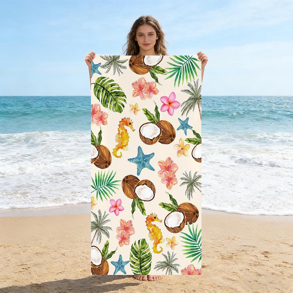 1pc Coconut Flowers Beach Towel Quick-drying Towel Super Absorbent Suitable for Beach Vacation Pool Summer Gift for Friends W30*H60(CM)
1pc Coconut Flowers Beach Towel Quick-drying Towel Super Absorbent Suitable for Beach Vacation Pool Summer Gift for Friends W30*H60(CM)