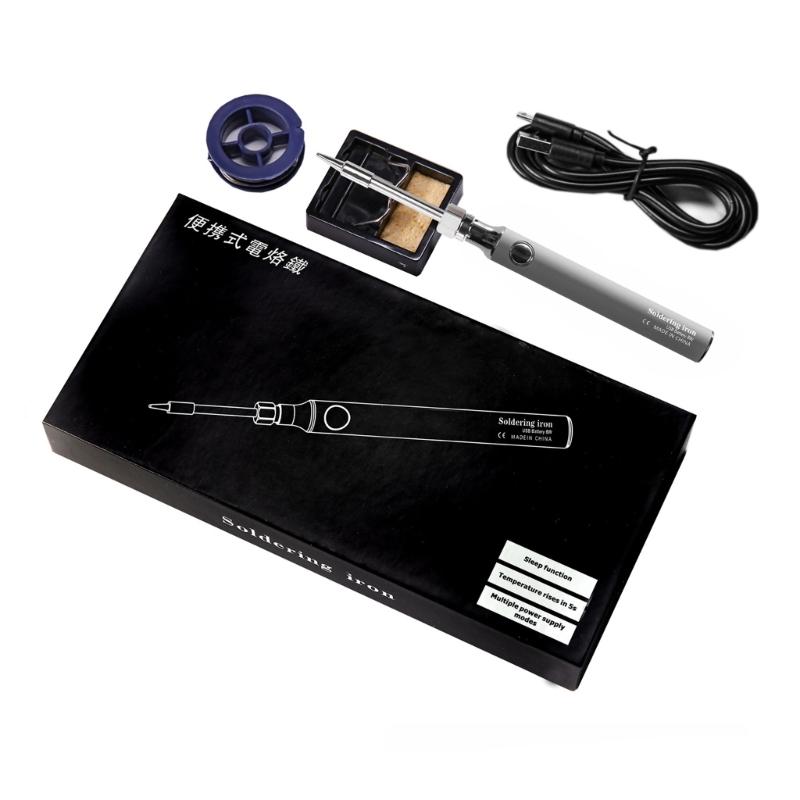USB Electric Soldering Iron Output Power 8-10W, Adjustable Temperature 330-450℃, Programmable, OLED Display 1 сірий
USB Electric Soldering Iron Output Power 8-10W, Adjustable Temperature 330-450℃, Programmable, OLED Display 1 сірий