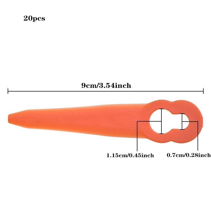 20 шт. L90 пластиковые режущие лезвия для электрического беспроводного триммера для травы, инструменты для стрижки 11,5*7 мм 20pcs оранжевый
20 шт. L90 пластиковые режущие лезвия для электрического беспроводного триммера для травы, инструменты для стрижки 11,5*7 мм 20pcs оранжевый