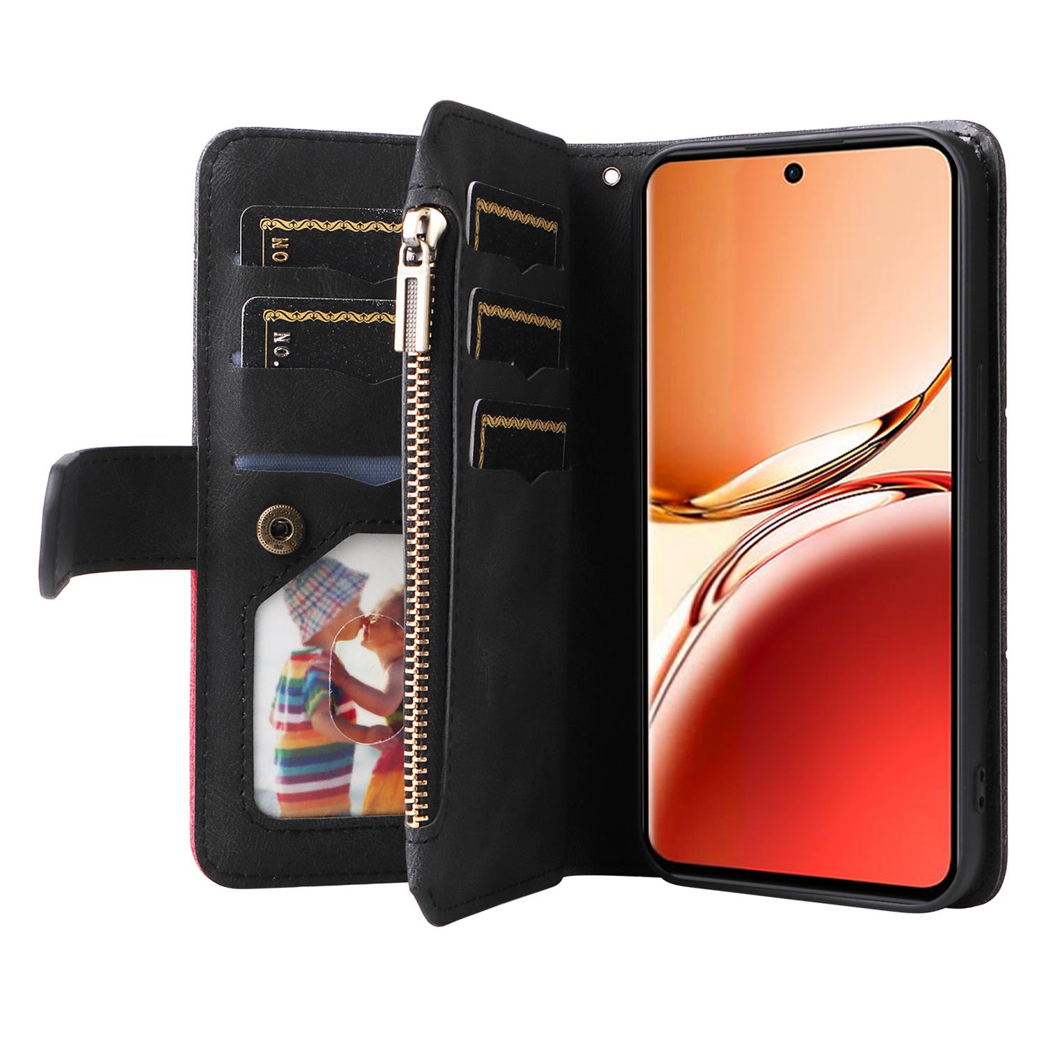 For Oppo Reno12 F 5G Leather Case with Strap Zipper 9 Card Slot Phone Cover Stand Red
For Oppo Reno12 F 5G Leather Case with Strap Zipper 9 Card Slot Phone Cover Stand Red