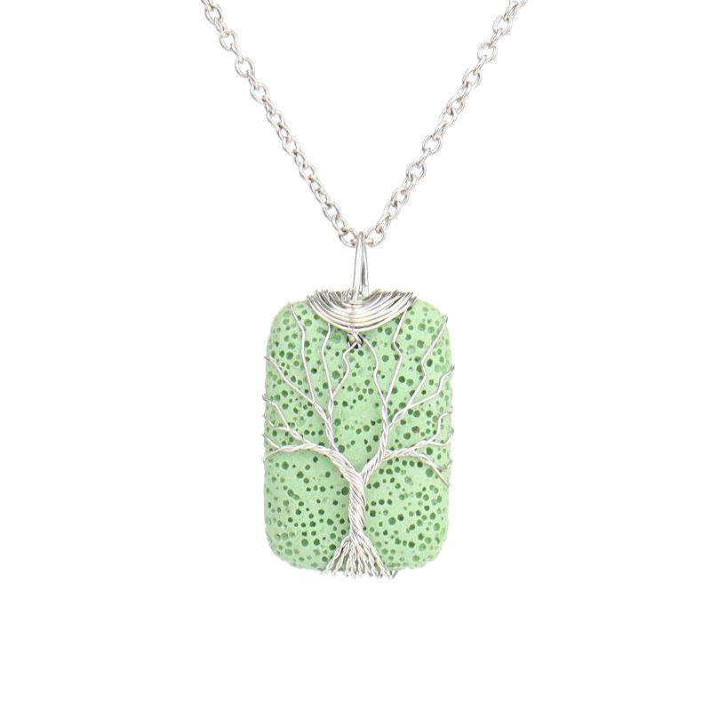 Hand-Wound Multi-Colored Volcanic Stone Cuboid Tree Of Life Pendant Necklace Couple N526
Hand-Wound Multi-Colored Volcanic Stone Cuboid Tree Of Life Pendant Necklace Couple N526