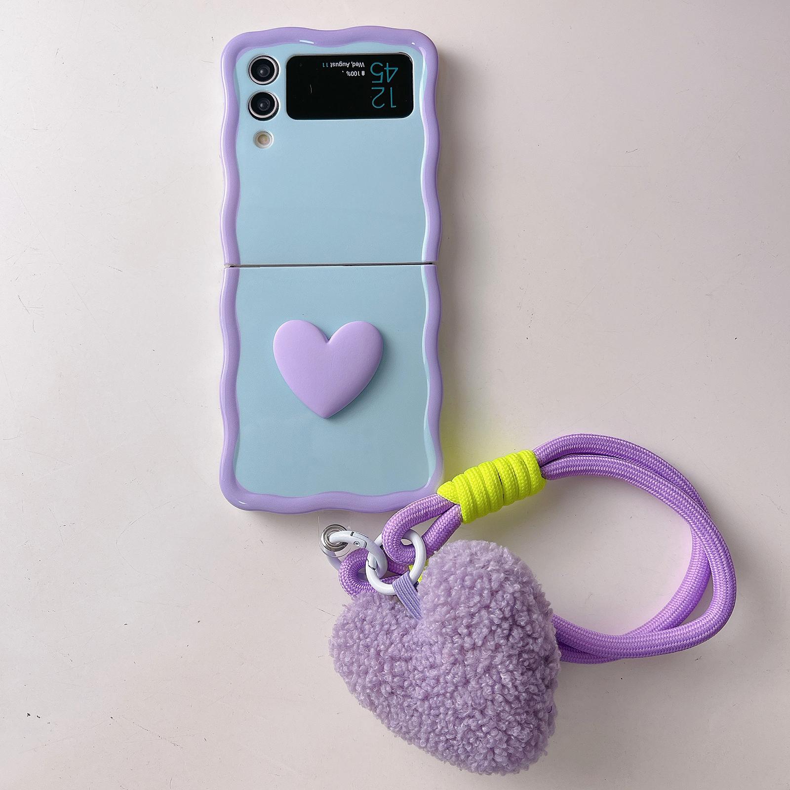 For Samsung Galaxy Z Flip4 5G Case TPU Contrasting Color Phone Cover with Heart Pendant Strap Blue+Purple
For Samsung Galaxy Z Flip4 5G Case TPU Contrasting Color Phone Cover with Heart Pendant Strap Blue+Purple