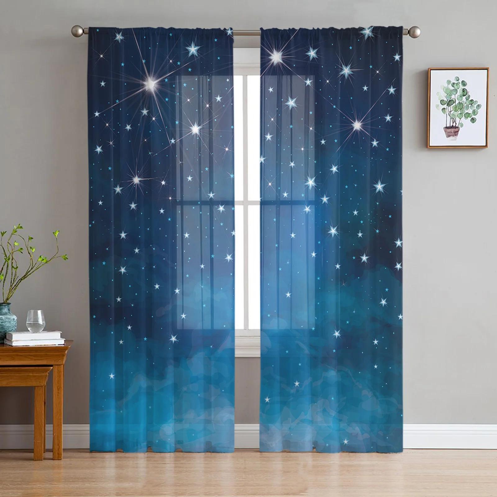 Night Sky Star Moon Sheer Curtains Living Room Window Tulle Curtains For Bedroom Cooking Area Home Ornamentation Sheer Fabric Drapes W135 x H115cm x1&Grommet Top
Night Sky Star Moon Sheer Curtains Living Room Window Tulle Curtains For Bedroom Cooking Area Home Ornamentation Sheer Fabric Drapes W135 x H115cm x1&Grommet Top