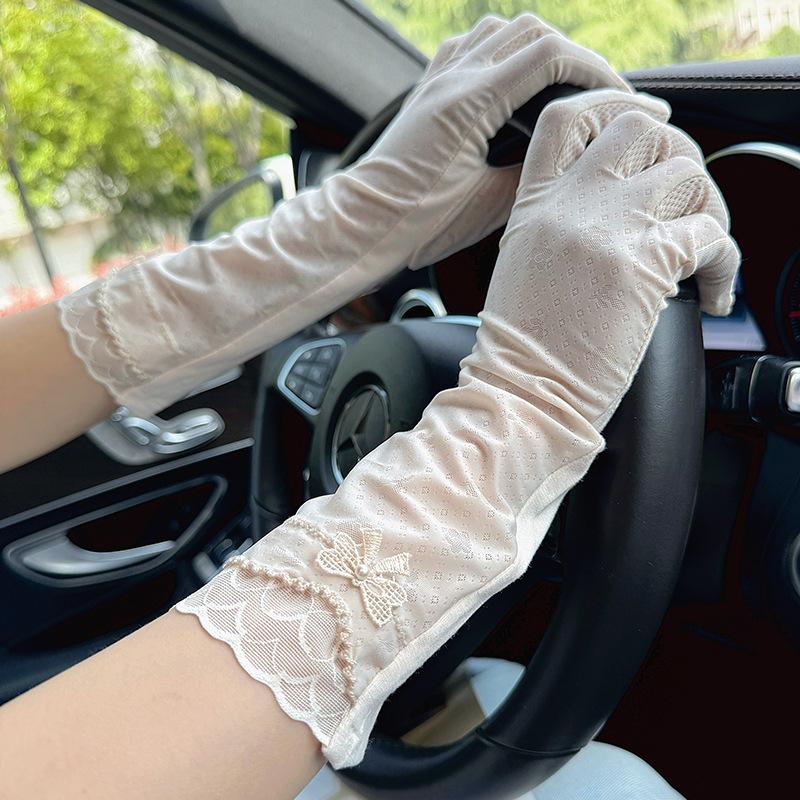 Summer women s driving and riding ultra-thin lace ice silk sunscreen gloves UV protection elegant touch screen breathable бежевый
Summer women s driving and riding ultra-thin lace ice silk sunscreen gloves UV protection elegant touch screen breathable бежевый