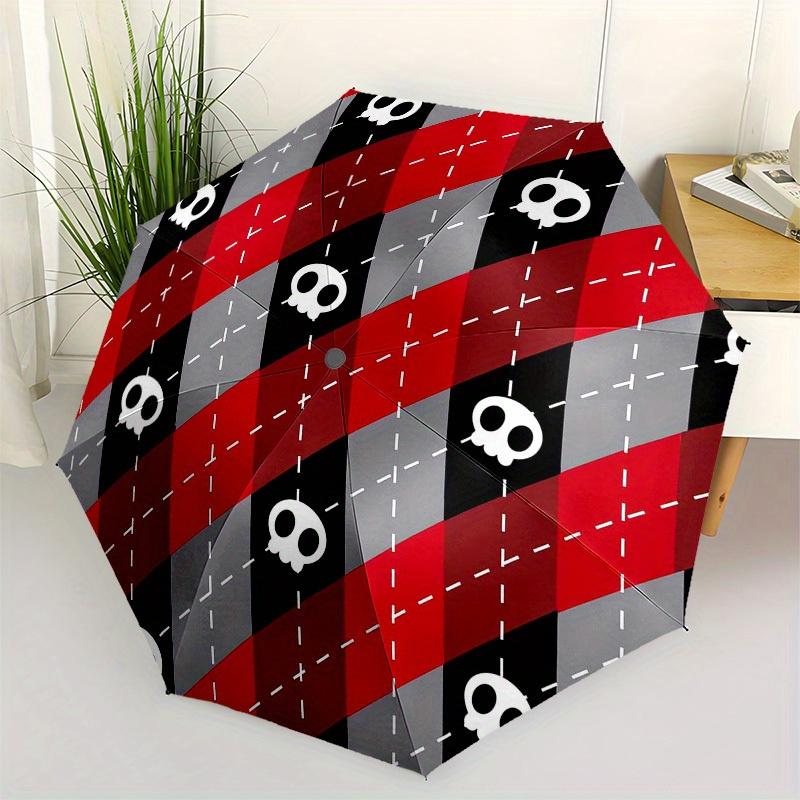 1pc Skull Argyle Pattern Umbrella with Plastic Handle,Suitable for All Seasons Home Travel Outdoor UmbrellaB1880
1pc Skull Argyle Pattern Umbrella with Plastic Handle,Suitable for All Seasons Home Travel Outdoor UmbrellaB1880