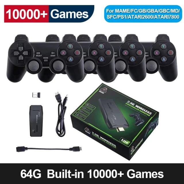 Ретро-игры 10000 игровая игровая консоль для четырех игроков с беспроводным контроллером 2,4G для семейства PS1/GBA, выход 4K HD, 4 геймпада
Ретро-игры 10000 игровая игровая консоль для четырех игроков с беспроводным контроллером 2,4G для семейства PS1/GBA, выход 4K HD, 4 геймпада