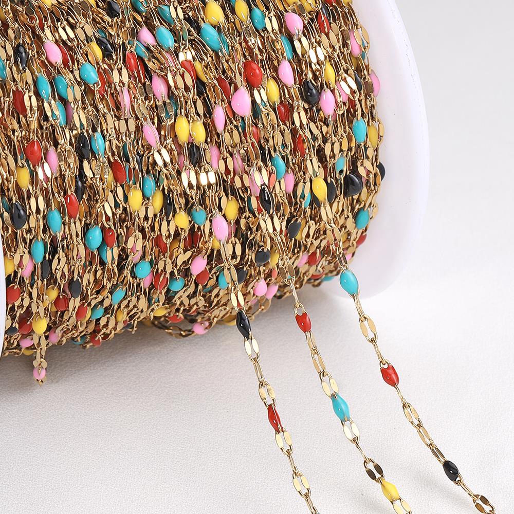 1Meter Stainless Steel Ball Chain Enamel Bead Chains for DIY Jewelry Making Gold Color Necklace Bracelet Supplies Wholesale
1Meter Stainless Steel Ball Chain Enamel Bead Chains for DIY Jewelry Making Gold Color Necklace Bracelet Supplies Wholesale