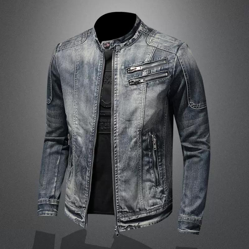 Men s Denim Jacket Casual Retro Plus Stand Up Collar Zipper Jacket Cycling Motorcycle Suit Trendy XXXXL синій
Men s Denim Jacket Casual Retro Plus Stand Up Collar Zipper Jacket Cycling Motorcycle Suit Trendy XXXXL синій