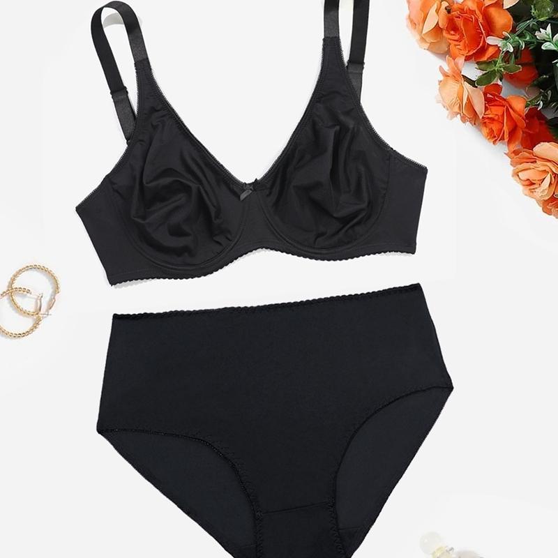 Women Plain Daily Lingerie Set Sexy Bow Thin with Wire Plus Size Bra Set Comfortable Smooth Surface Lingeries 85C-110D 85C дубильна кора
Women Plain Daily Lingerie Set Sexy Bow Thin with Wire Plus Size Bra Set Comfortable Smooth Surface Lingeries 85C-110D 85C дубильна кора