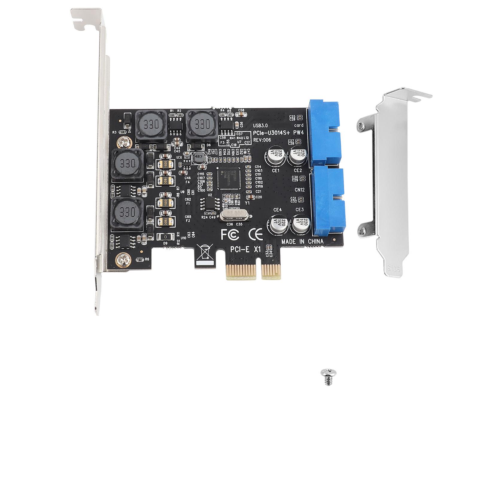 PCIE PCIExpress to Internal 2 Port 19Pin Header USB 3.0 Expansion Card with Low Profile
PCIE PCIExpress to Internal 2 Port 19Pin Header USB 3.0 Expansion Card with Low Profile