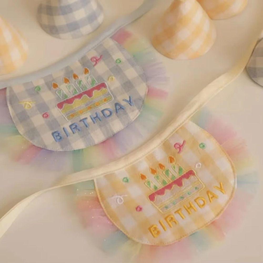 Plaid Birthday Embroidered Dog Bib Colour Lace Dog Saliva Towel Soft INS Pet Neckwear Gift жовтий
Plaid Birthday Embroidered Dog Bib Colour Lace Dog Saliva Towel Soft INS Pet Neckwear Gift жовтий