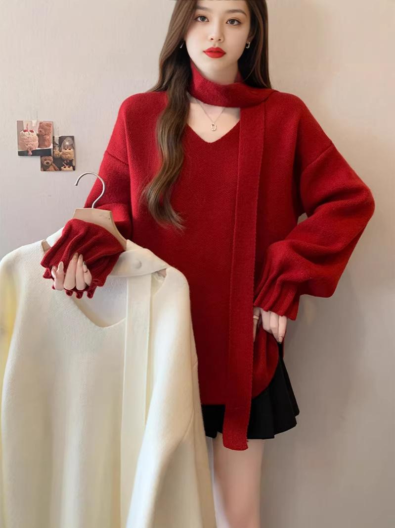 Plus Size V-Neck Year of the Rat Loose Knit Sweater - Korean Style Women’s Spring Outerwear XXL красный
Plus Size V-Neck Year of the Rat Loose Knit Sweater - Korean Style Women’s Spring Outerwear XXL красный