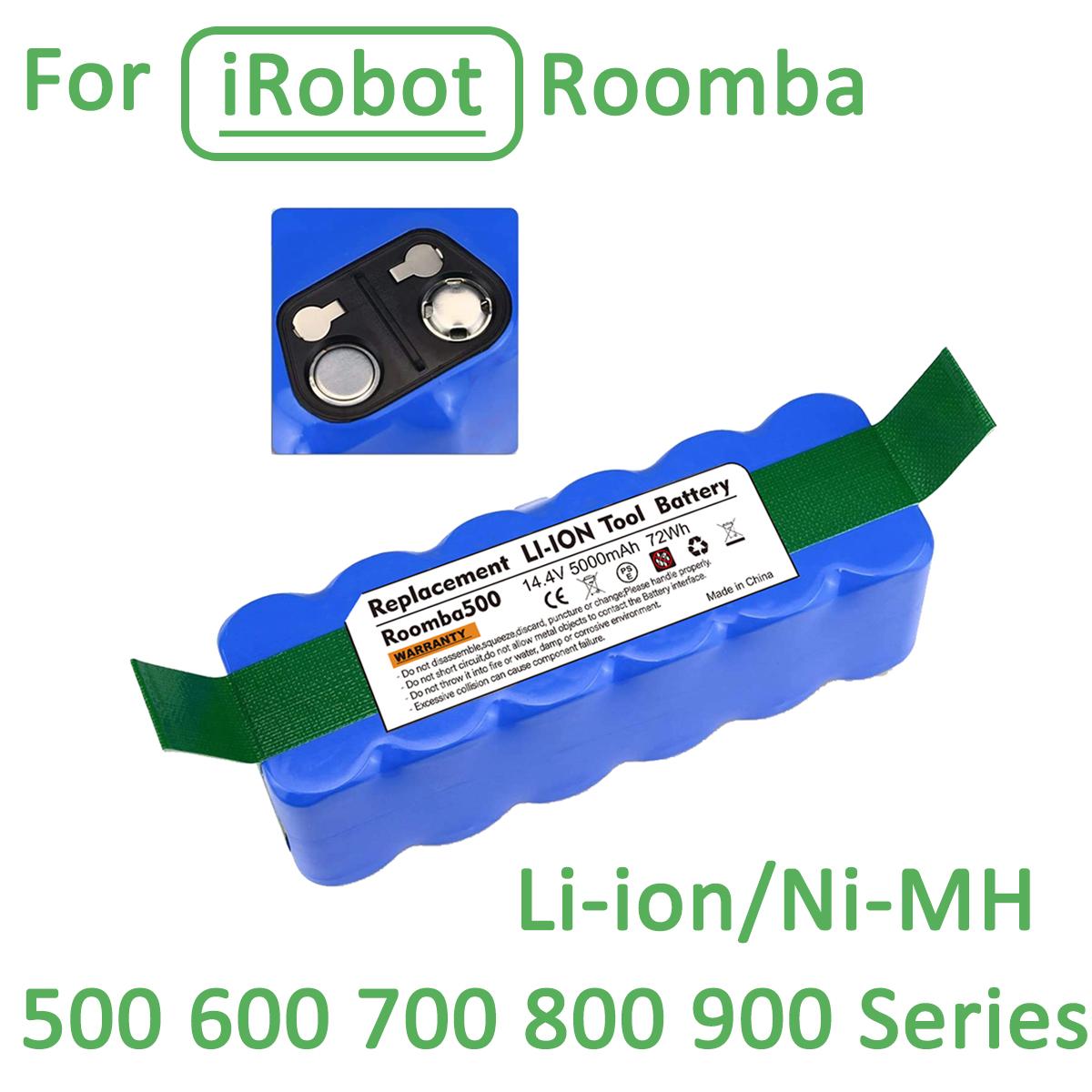 14,4 В для аккумулятора iRobot Roomba 500 600 700 800 900 серии 510 530 550 650 770 780 790 870 880 960 980 Пылесос Bateria
14,4 В для аккумулятора iRobot Roomba 500 600 700 800 900 серии 510 530 550 650 770 780 790 870 880 960 980 Пылесос Bateria