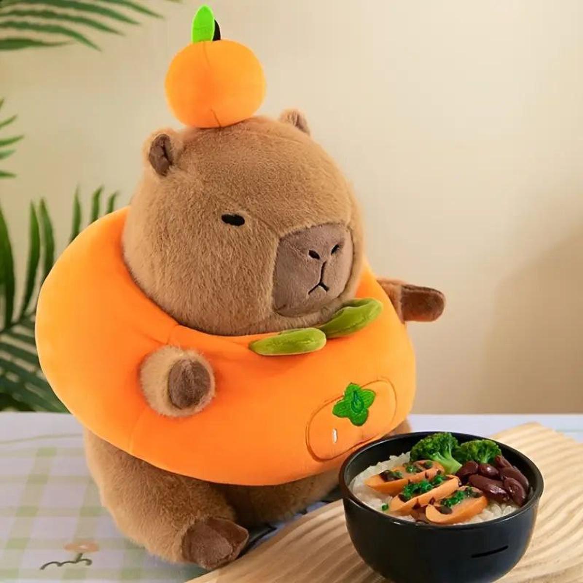 Мягкая игрушка Капибара с мандаринкой плюшевая Capybara антистресс для детей 25 см 25 коричневий
Мягкая игрушка Капибара с мандаринкой плюшевая Capybara антистресс для детей 25 см 25 коричневий